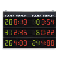 Tavle for utvisning av 3+3 spillere